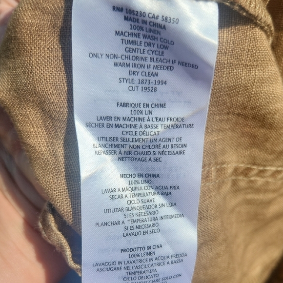 Current/Elliot Aviation Cargo Cropped Linen Pants with Zipper Details Size 2 Med - Picture 7 of 8